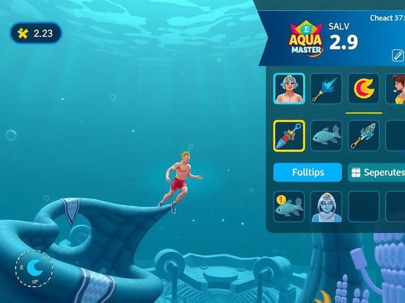 Aqua Fin Master character customization interface