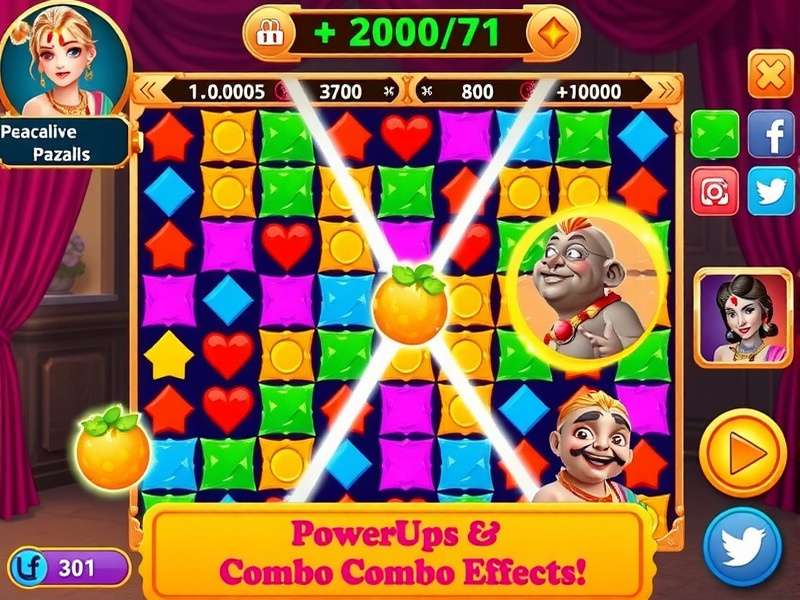 Bollywood Blast Queen character collection and social features