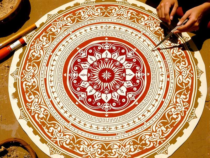 Ancient manuscript depicting Varuna Water Mandala rituals