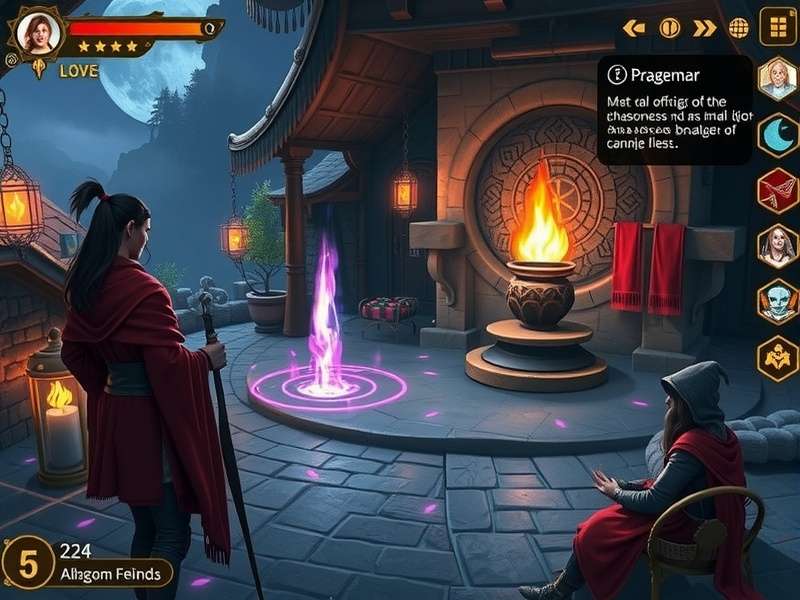 Fennel Warlock Life Giver gameplay screenshot showing magical environment