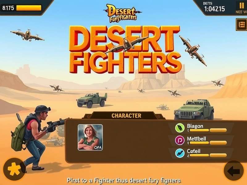 Desert Fury Fighters character selection screen