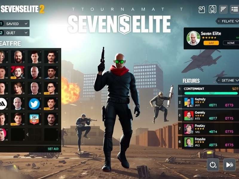 Sevens Elite tournament scene with professional players competing