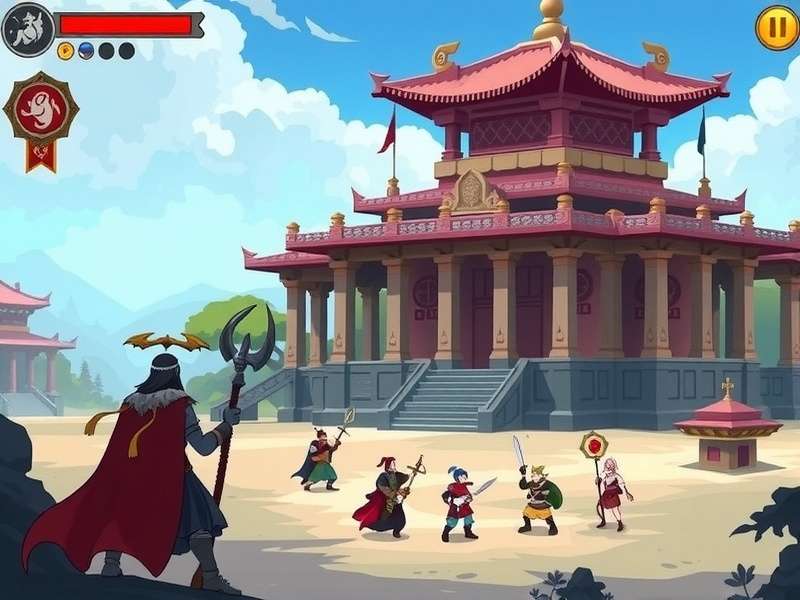 Character selection screen in Sacred Shrine Guardian showing various divine guardians