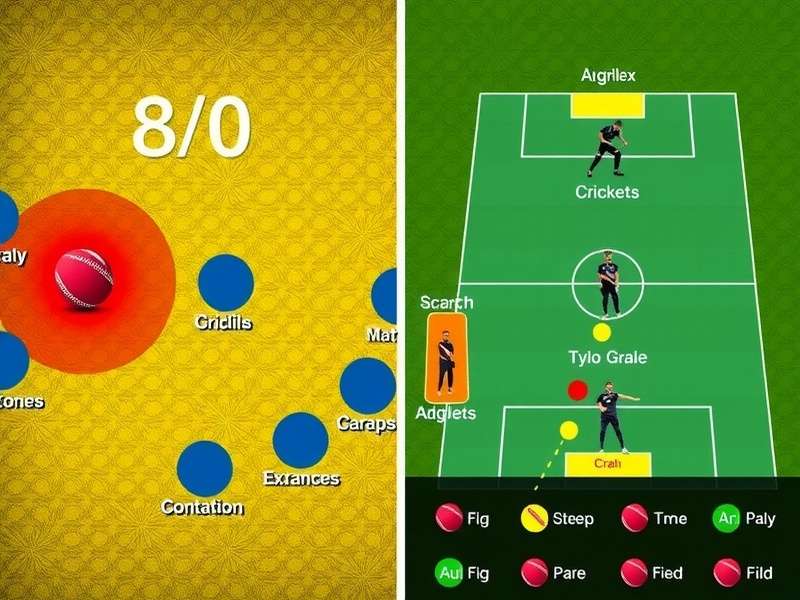 Cricket Football Fusion gameplay showing hybrid field setup