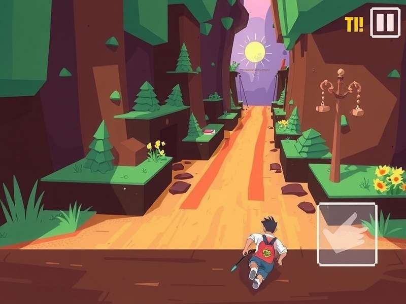 Pixel Adventure Run control scheme illustration showing swipe gestures