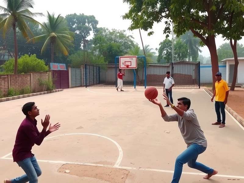 Traditional Basket Brilliance game being played in rural India