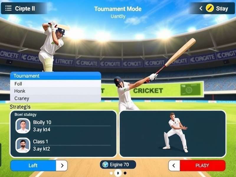 Ultimate Cricket Stars tournament mode interface