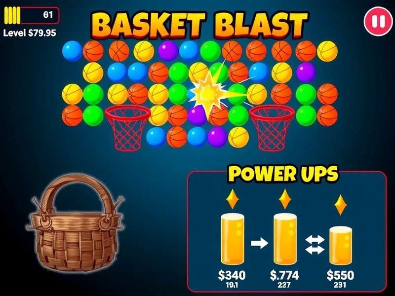 Basket Blast level objectives and challenges