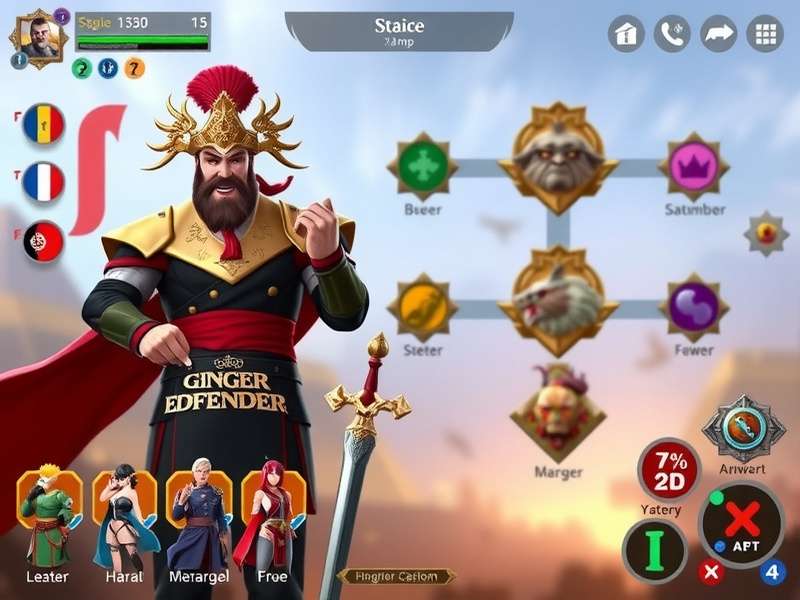 Ginger Defender Emperor gameplay screenshot showing strategic elements