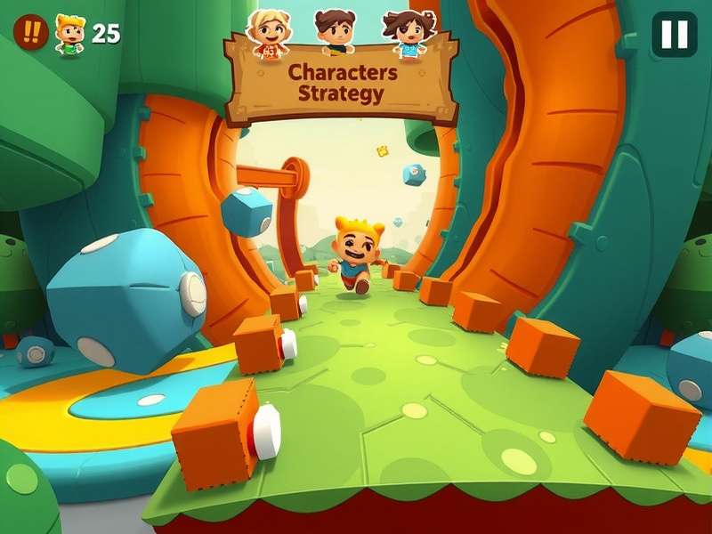 Character selection screen in Ginger Dash Crusher showing multiple playable characters