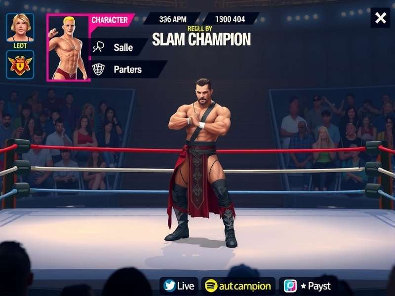 Slam Champion gameplay screenshot showing character action