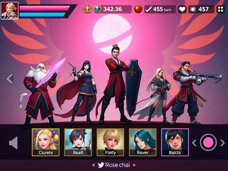 Rose Chai Royal Warrior gameplay screenshot showing character selection