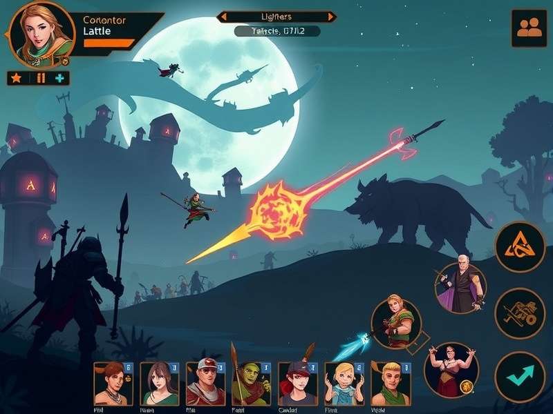 Moonlit Warfare gameplay screenshot showing character selection