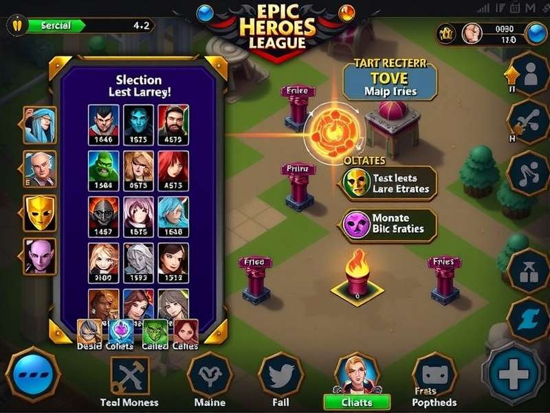 Epic Heroes League character roster showing diverse hero designs