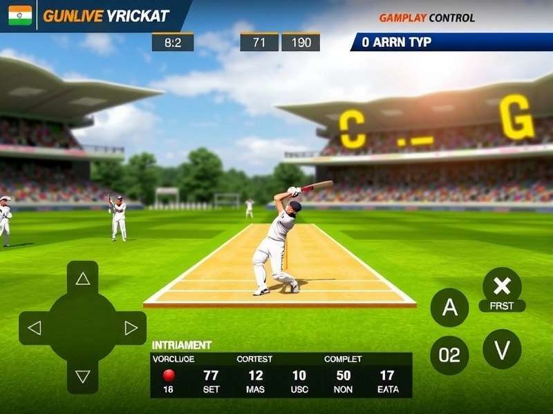 Indian Cricket Dynamo Pro control interface showing intuitive gameplay controls
