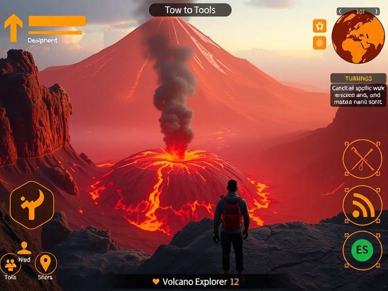 Volcano Explorer equipment and tools interface