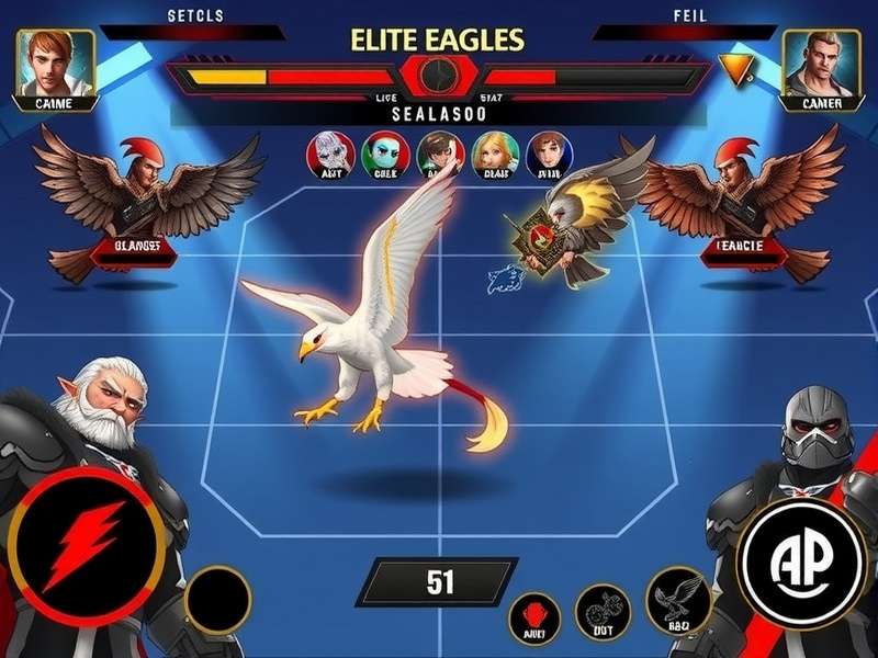 Elite Eagles Powerhouse character selection screen showing diverse classes
