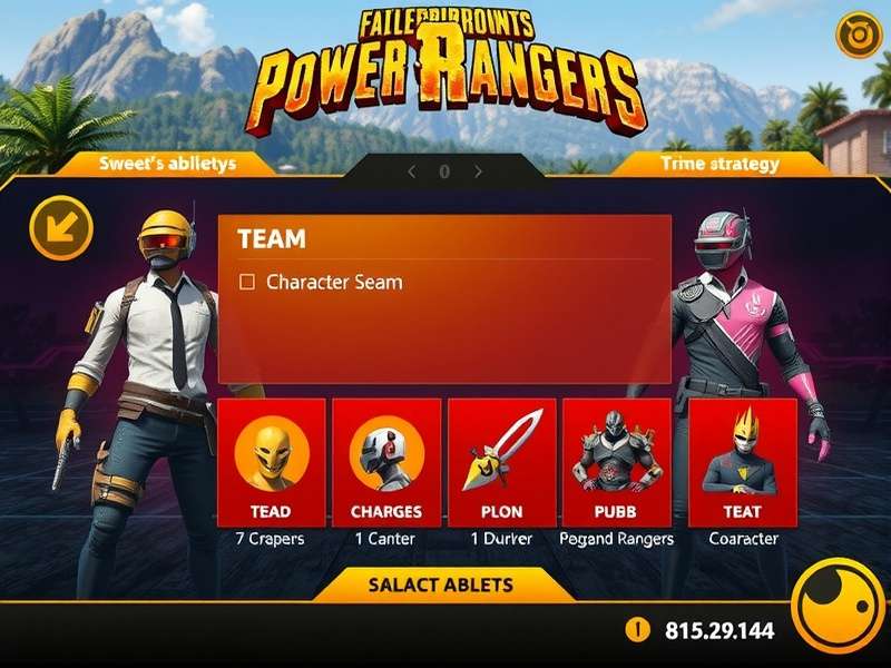 PUBG Power Rangers gameplay screenshot showing character abilities
