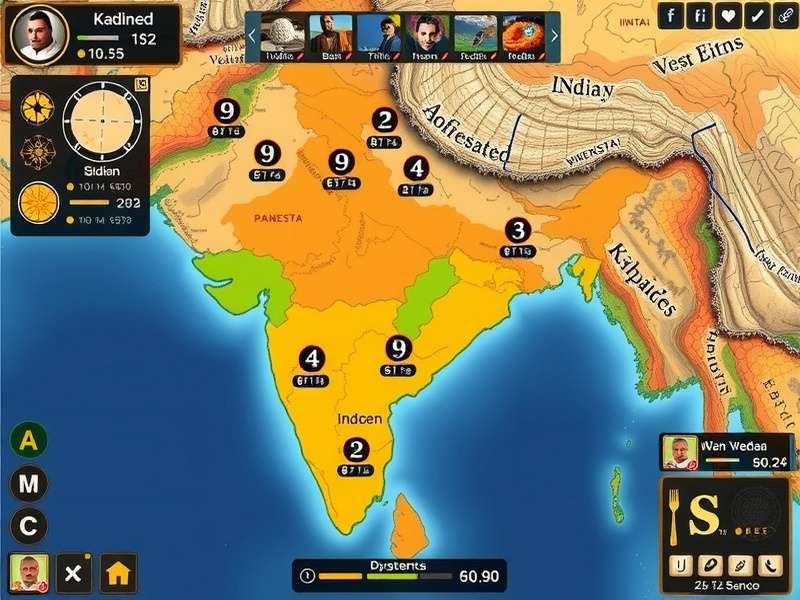 Biryani Strong Conqueror territory map showing different regions of India