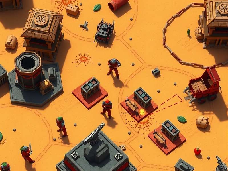 Arid Zone Assault strategy map showing tactical positions