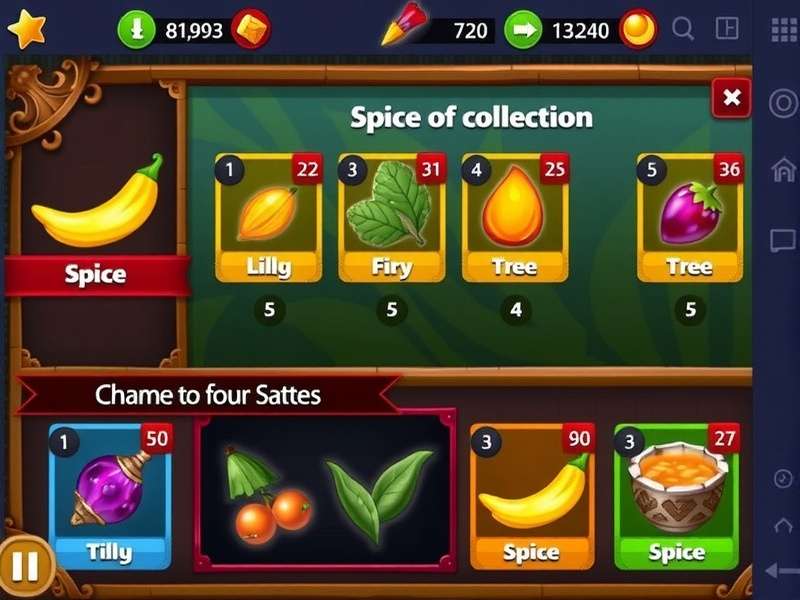 Curry Clash Hero gameplay screenshot showing spice collection