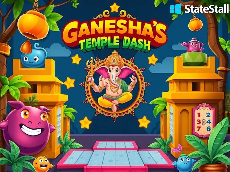 Ganesha S Temple Dash Game Main Screen