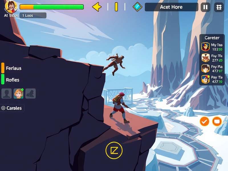 Ace Trailblazer Plateau Plunge gameplay screenshot showing character navigating challenging terrain