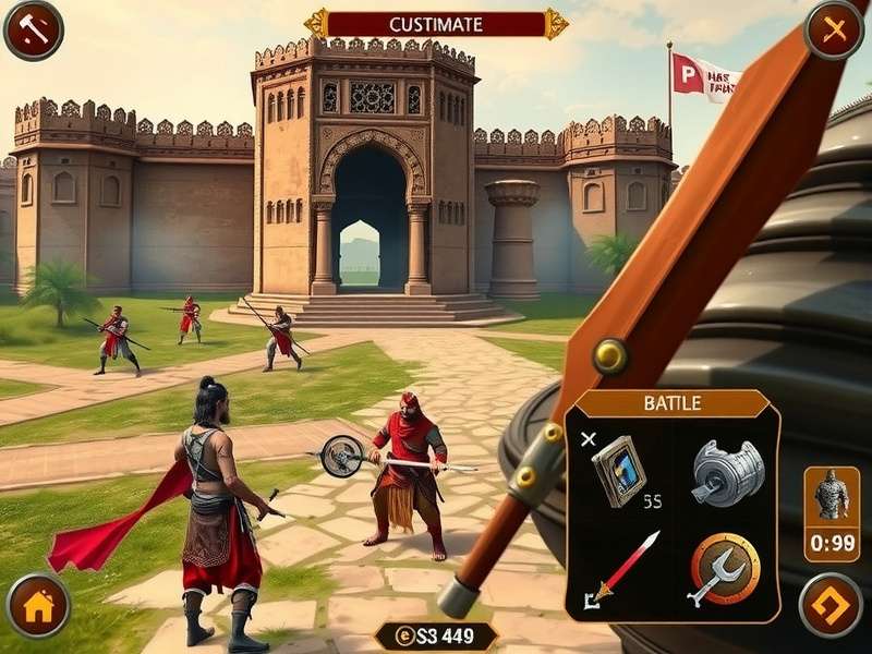 Rajput Warrior Quest story cinematic showing historical fort and characters