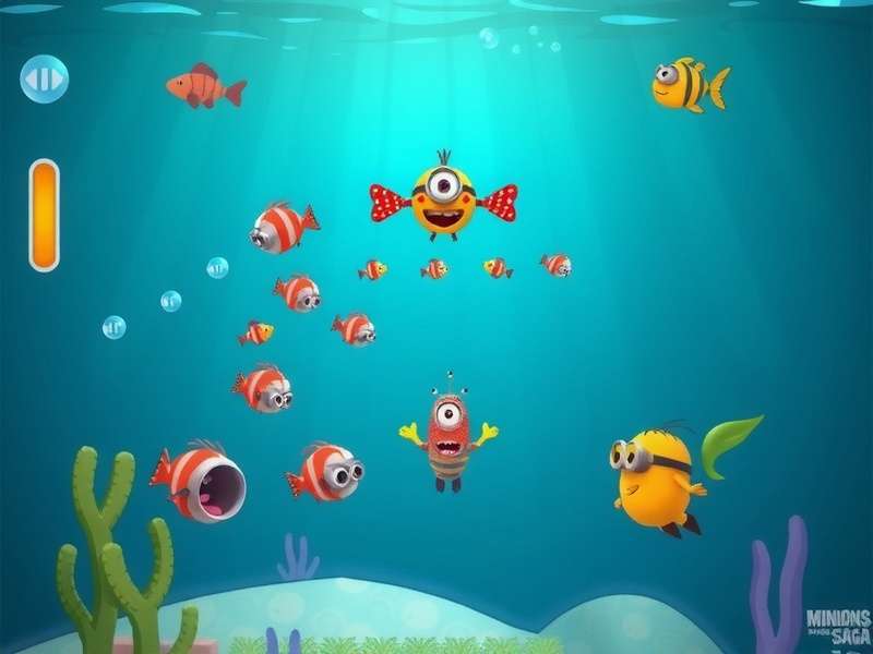 Minion Ocean Saga battle scene with various sea creatures