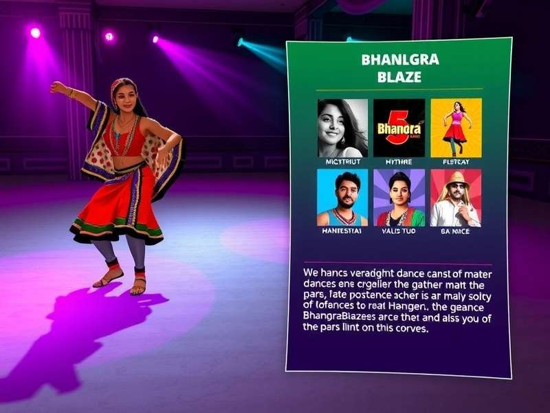 Bhangra Blaze gameplay showing dance moves and rhythm patterns