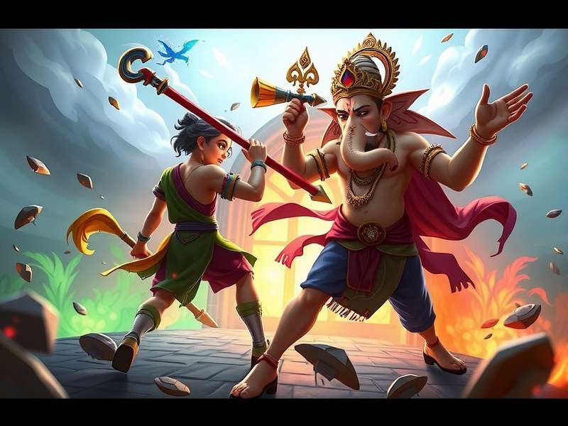 Ganesha S Celestial Gate story cinematic scene