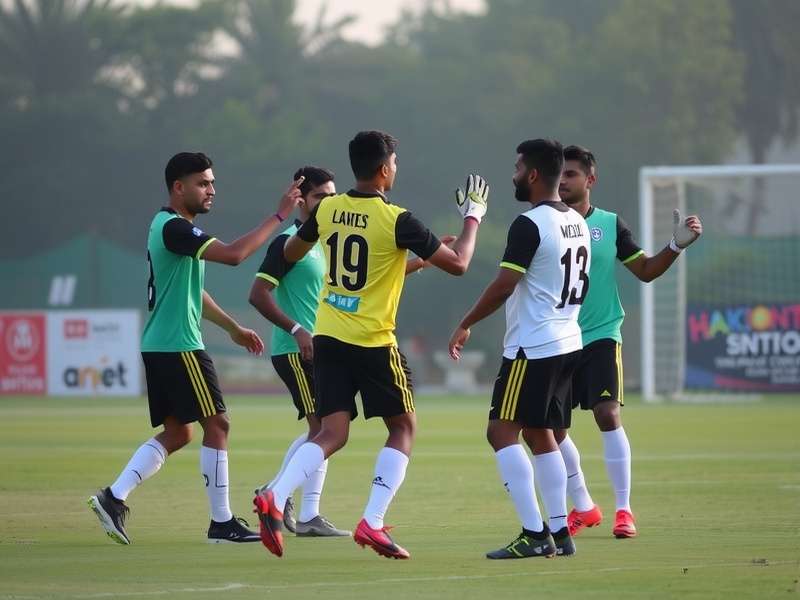 Gir Lions FC team celebrating a goal