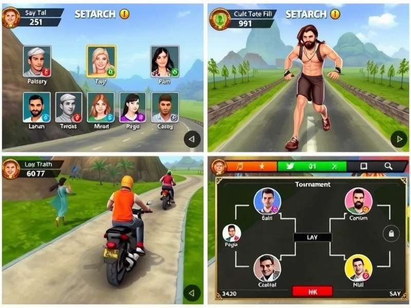 Deccan Dash Pro character selection screen showing diverse Indian characters