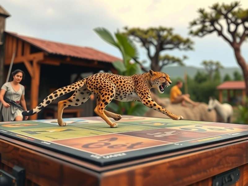 Cheetah Power Play game board setup