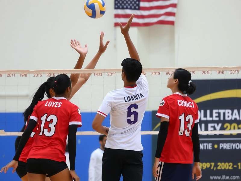India Volley Dynamos team in action during a volleyball match