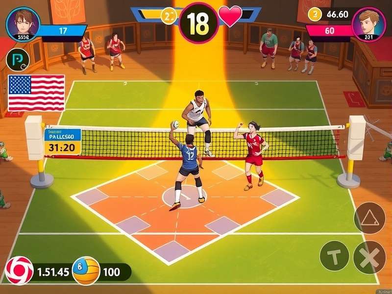 South Volley King 18 strategy diagram showing player positioning