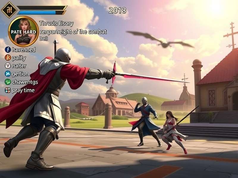 Vanguard Knights Divine Combat gameplay screenshot showing character combat