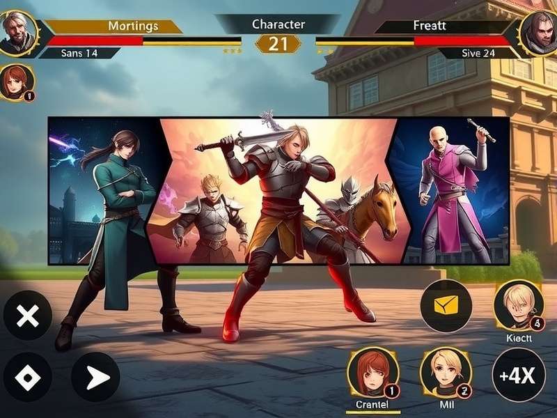 Vanguard Knights Divine Combat story scene with characters