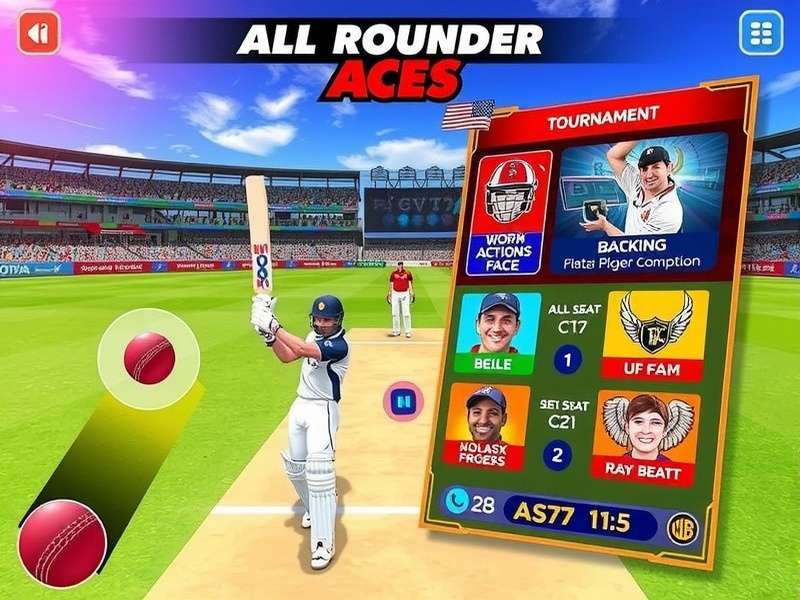 All Rounder Aces tournament mode interface showing multiple competition formats