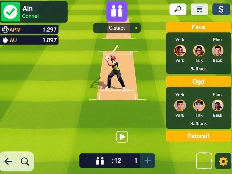 All Rounder Aces batting interface with gesture controls