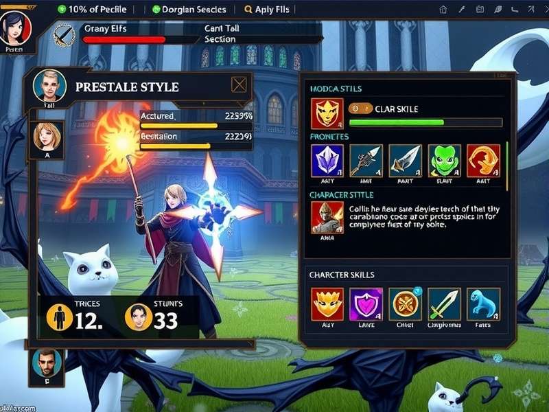 Conquest Of Arrancar Realm character skills and abilities interface