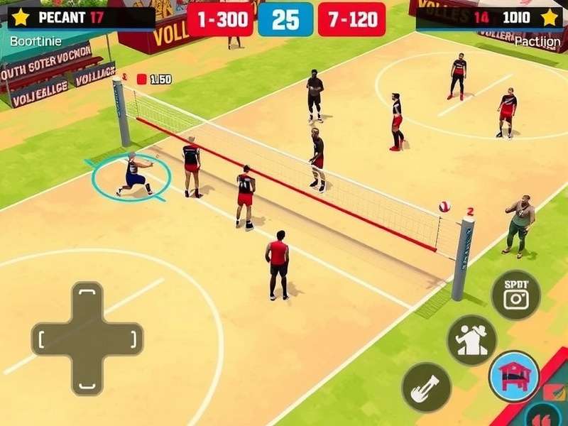 South Volley King 18 control scheme and interface overview