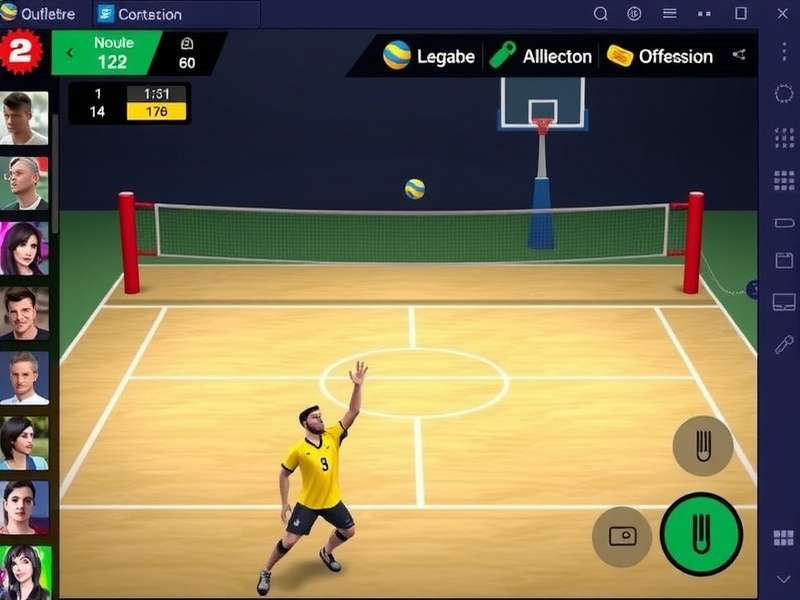 Royals Volley Prodigy gameplay screenshot showing intense volleyball action