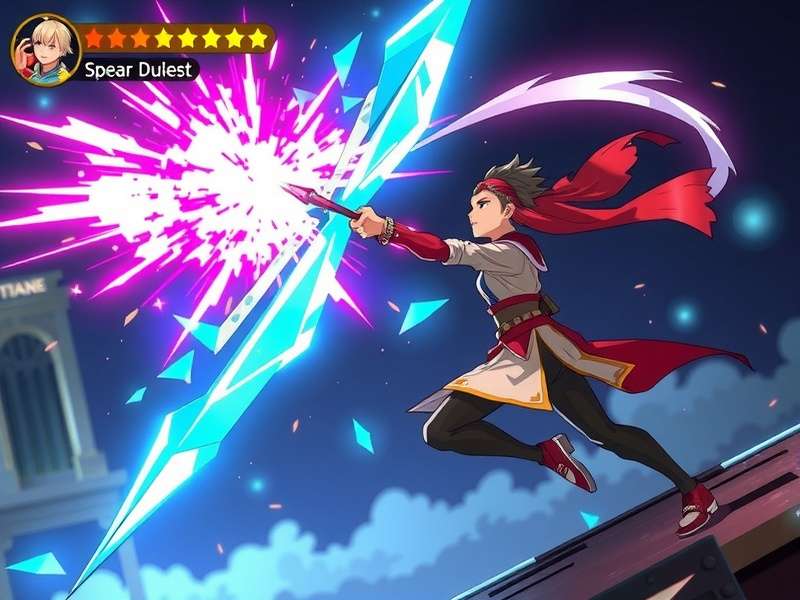 Courageous Spear Duelist character showcasing special move