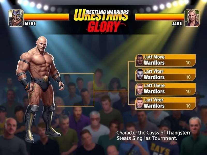 Wrestling Warriors Glory tournament screen