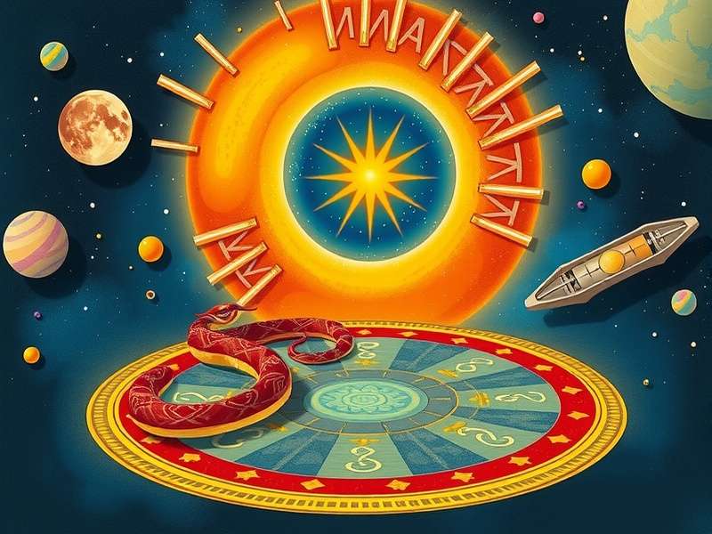 Traditional Snakes and Ladders board game setup