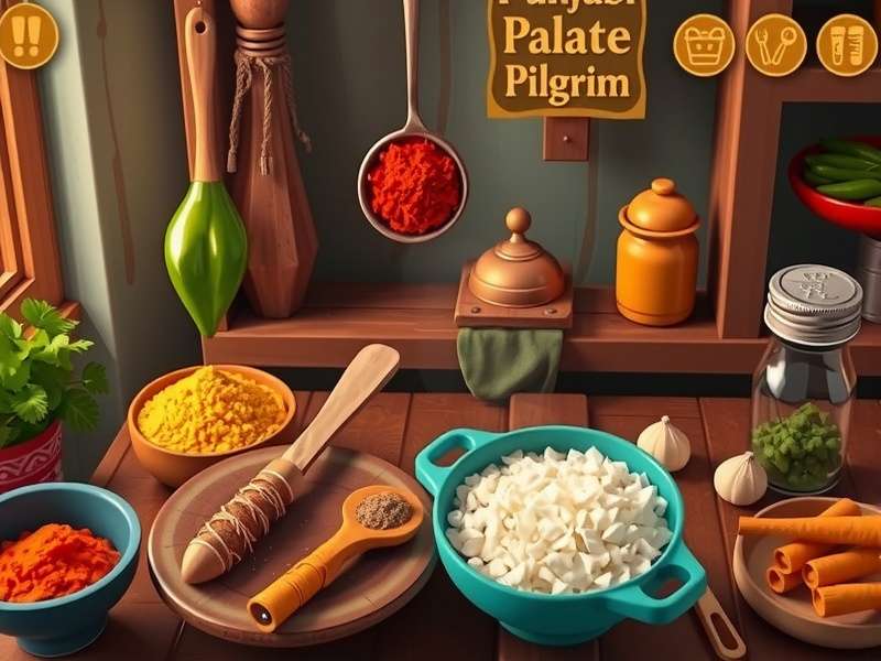 Punjabi Palate Pilgrim gameplay showcasing traditional Indian cooking