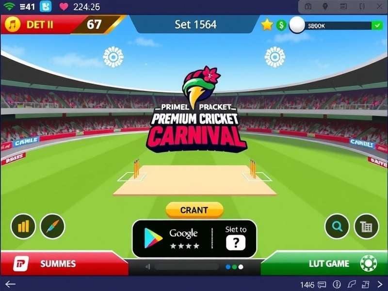 Premium Cricket Carnival Game Interface