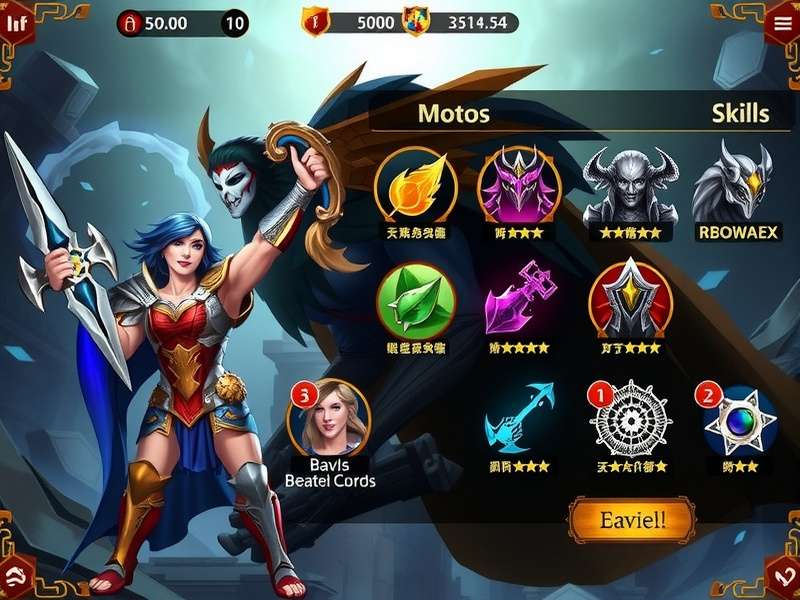 Archero Warrior Glory skill selection interface