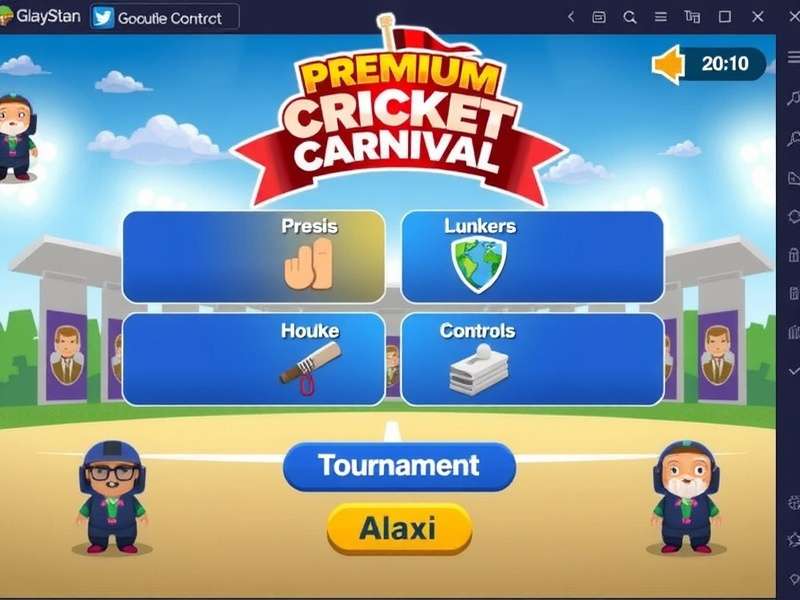 Premium Cricket Carnival Tournament Interface